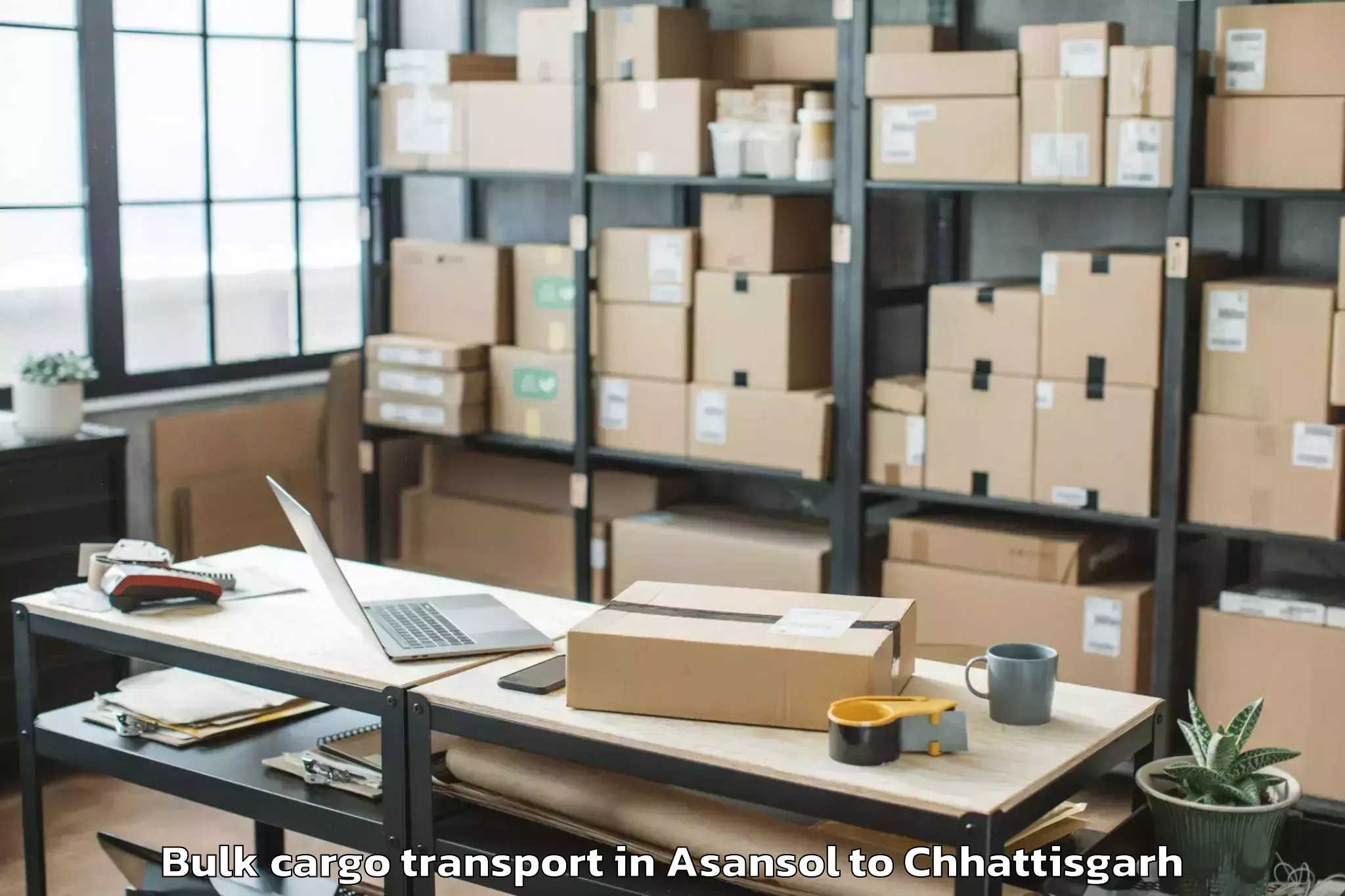 Professional Asansol to City Center Mall Raipur Bulk Cargo Transport